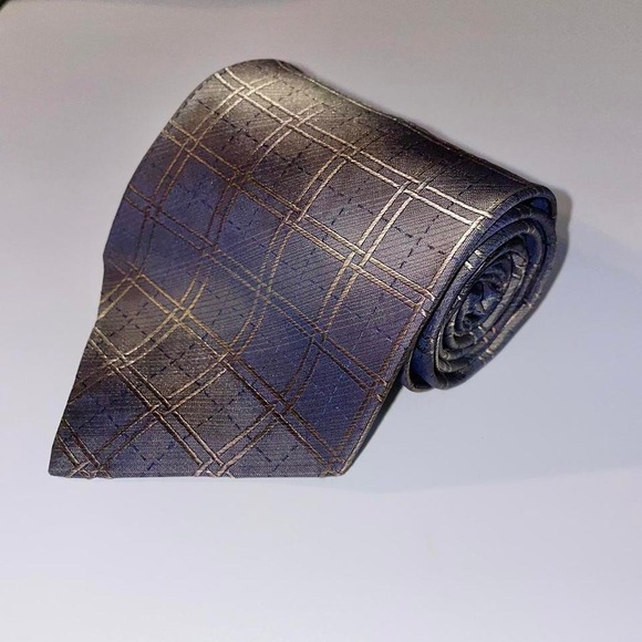 Other - Polifroni Milano mens‎ multicolored silk tie geometric 3.75" width